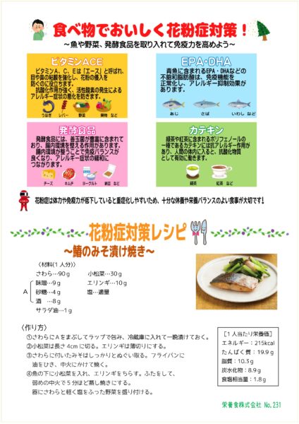 食べ物 花粉 症